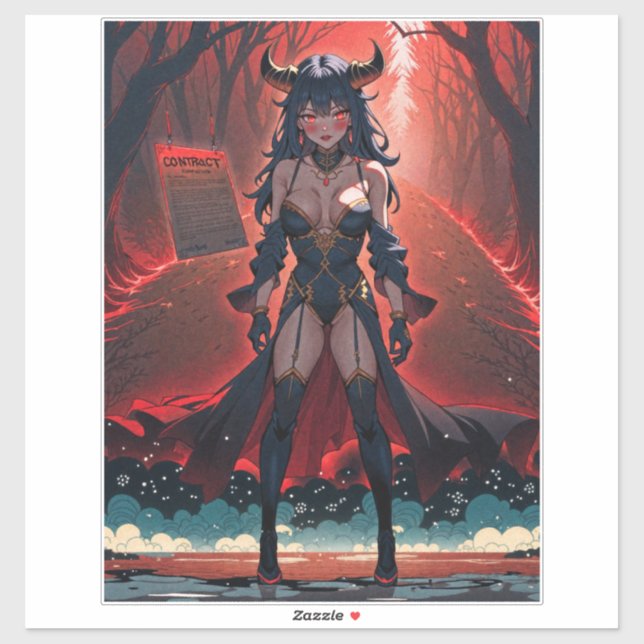 Demoness with Contact at Crossroads, Anime Demon (Sheet)