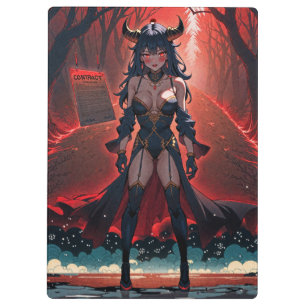 Demoness with Contact at Crossroads, Anime Demon Clipboard