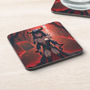 Demoness with Contact at Crossroads, Anime Demon Coaster