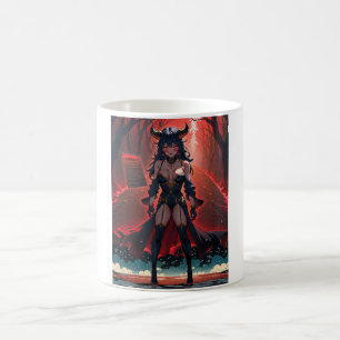 Demoness with Contact at Crossroads, Anime Demon Coffee Mug