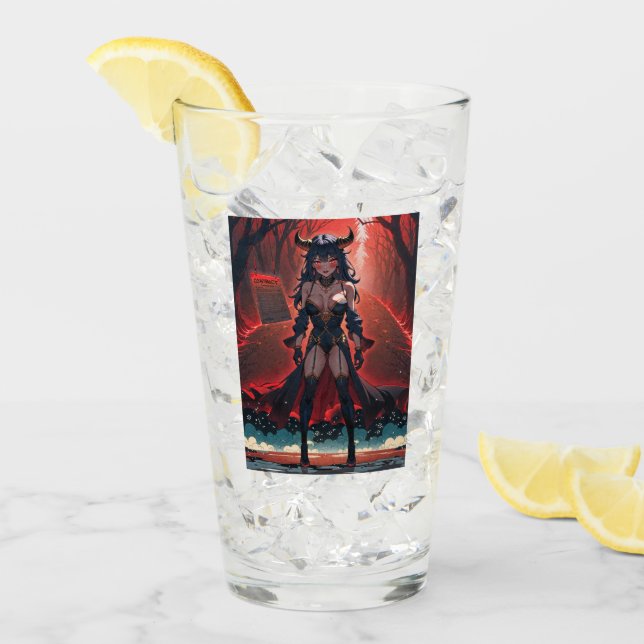 Demoness with Contact at Crossroads, Anime Demon Glass (Front Ice)