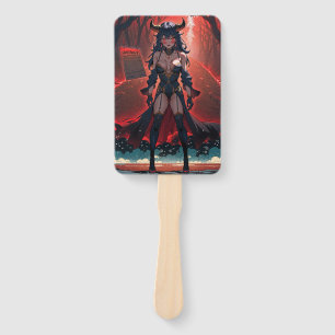 Demoness with Contact at Crossroads, Anime Demon Hand Fan