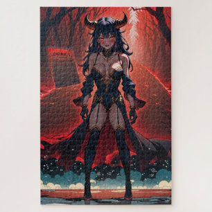 Demoness with Contact at Crossroads, Anime Demon Jigsaw Puzzle