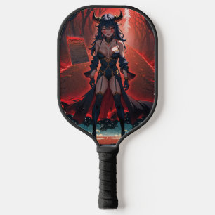 Demoness with Contact at Crossroads, Anime Demon Pickleball Paddle