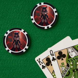 Demoness with Contact at Crossroads, Anime Demon Poker Chips