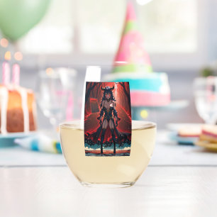 Demoness with Contact at Crossroads, Anime Demon Stemless Wine Glass