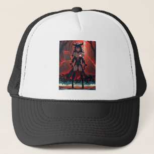 Demoness with Contact at Crossroads, Anime Demon Trucker Hat
