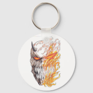 Demonic Art Head Drawing Keychain