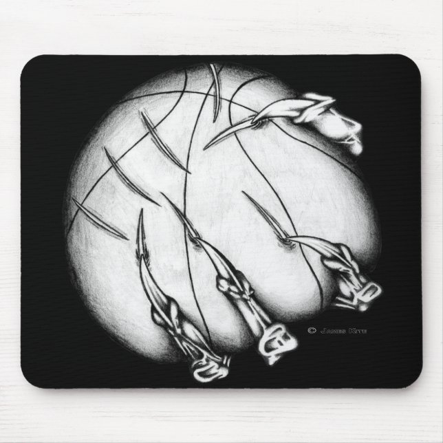 Demonic Basketball Mouse Pad (Front)
