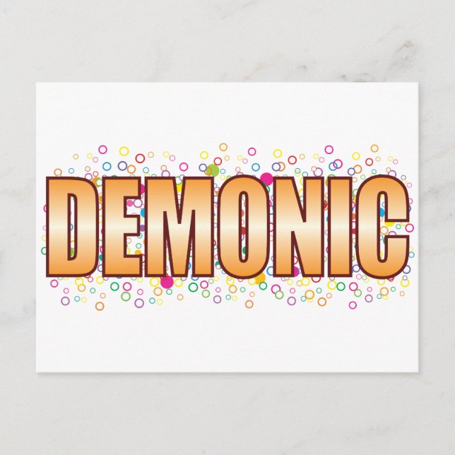 Demonic Bubble Tag Postcard (Front)