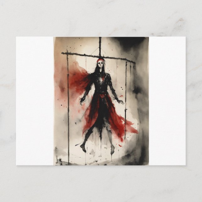  Demonic Circus Troupe Death Metal T-Shirt Postcard (Front)