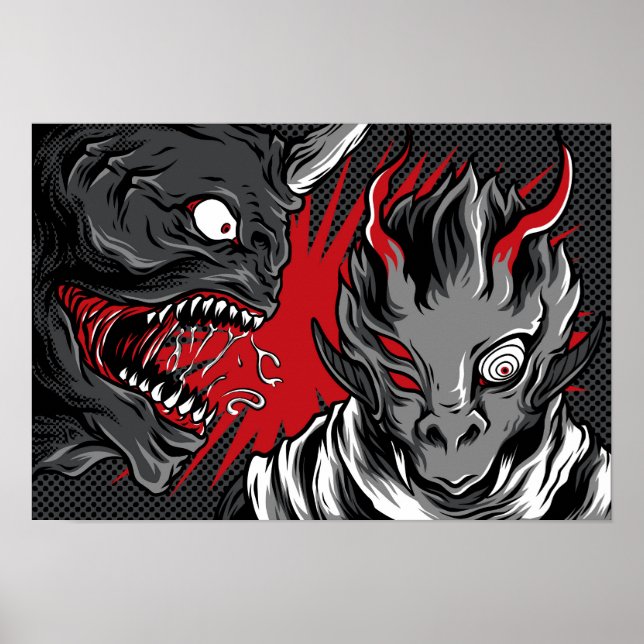 Demonic Creatures; Dual Monster Confrontation Poster (Front)