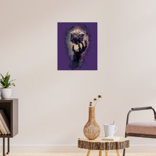 Demonic Hand Glowing Crystal Fantasy Poster