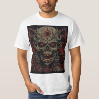 Demonic Skull Horror Art – Death Metal Gothic T-Shirt