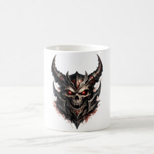 Demonic Skull with Horns Coffee Mug