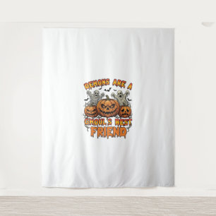 Demons Are Ghouls Friend Pumpkins Mummy Ghost Bats Tapestry