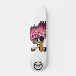 Demonslayer Afro Tia demon fight glowing red eyes Skateboard