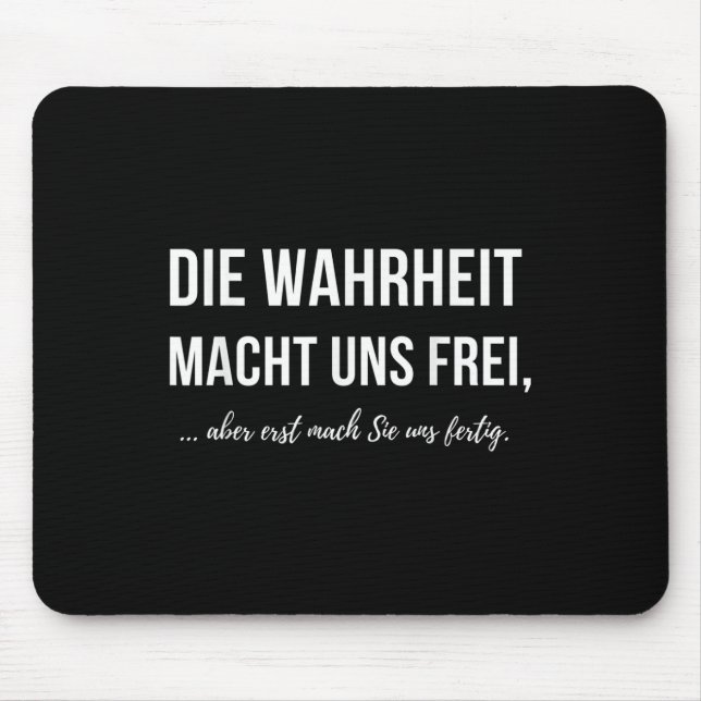 Demonstration Environmental Protection The Truth M Mouse Pad (Front)