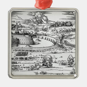 Demonstration of defensive measures metal tree decoration