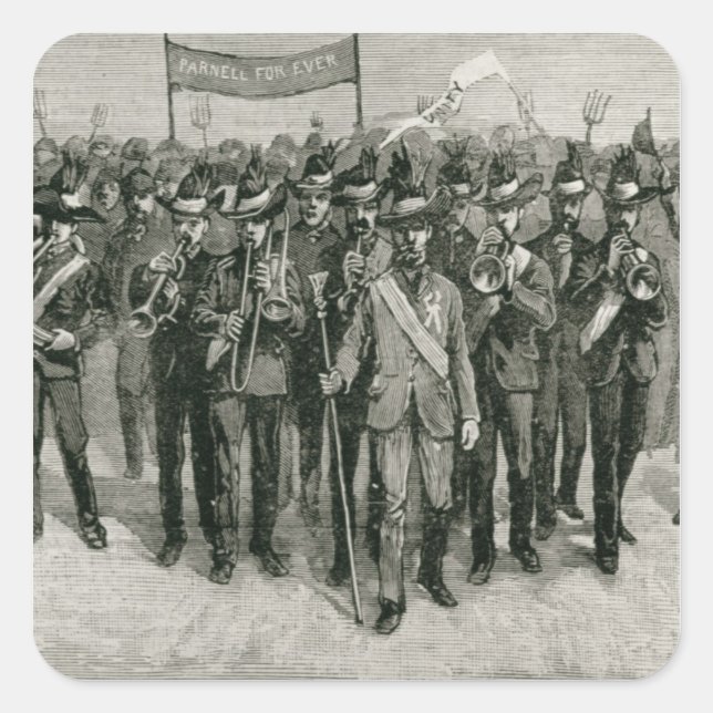 Demonstration on Mr. Parnell's Estate Square Sticker (Front)