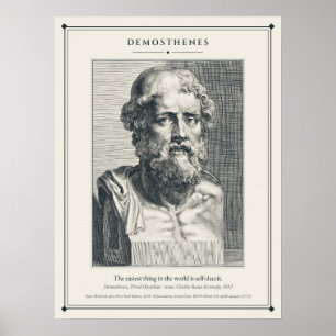 Demosthenes Engraved Bust after Rubens, 1638 Poster