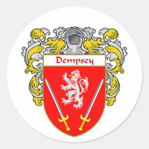 Dempsey Coat of Arms (Mantled) Classic Round Sticker