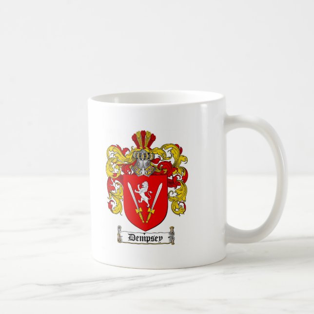 DEMPSEY FAMILY CREST -  DEMPSEY COAT OF ARMS COFFEE MUG (Right)