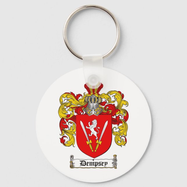 DEMPSEY FAMILY CREST -  DEMPSEY COAT OF ARMS KEY RING (Front)