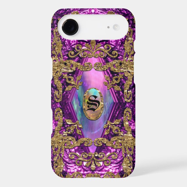 Dempsey Plum Elegant 6/6s Monogram Case-Mate iPhone Case (Back)