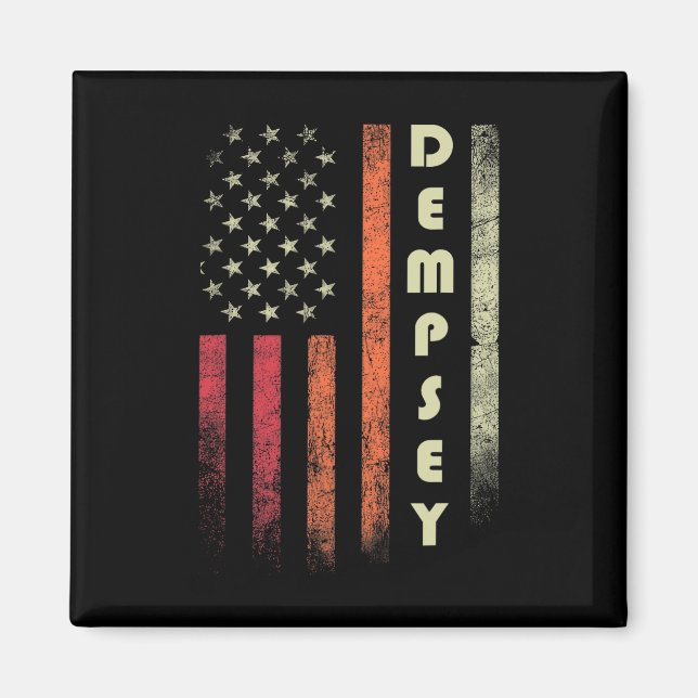 Dempsey Surname Funny Retro Vintage Birthday Ameri Magnet (Front)