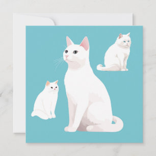 Demure Cats Birthday Card