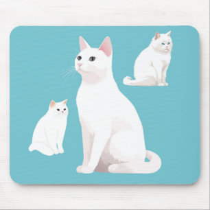 Demure Cats Mouse Pad
