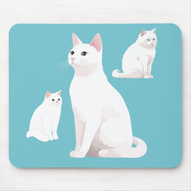 Demure Cats Mouse Pad (Front)