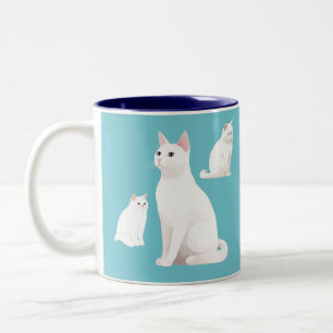Demure Cats Two-Tone Coffee Mug