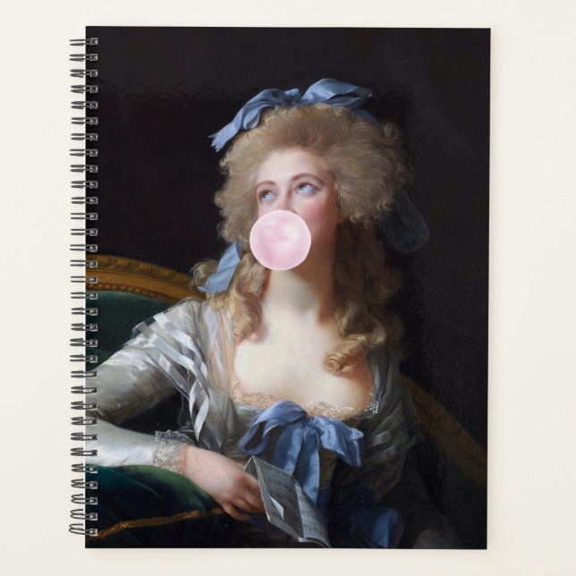 Demure with Pink Bubble Gum Planner (Front)