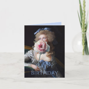 Demure with Pink Peony Happy Birthday Card