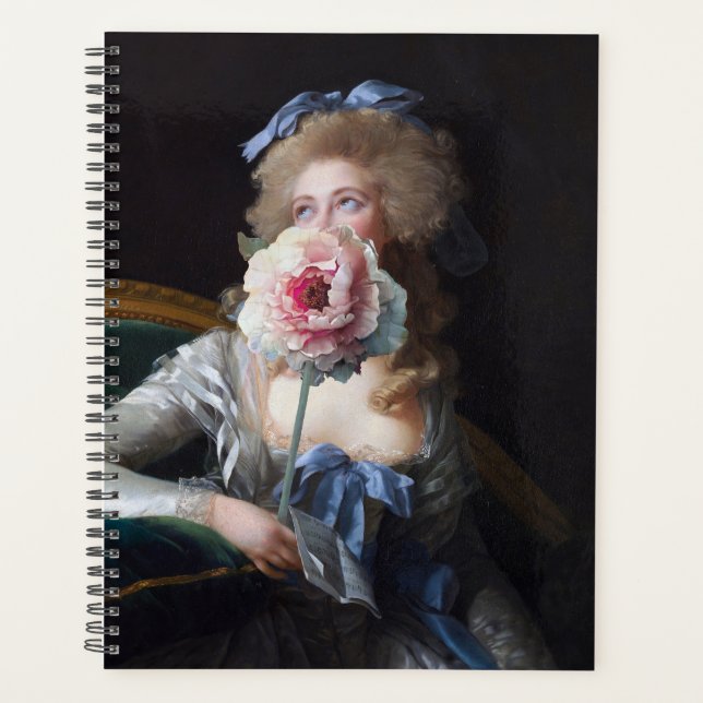 Demure with Pink Peony Planner (Front)