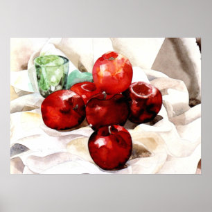 Demuth - Apples and Green Glass Poster