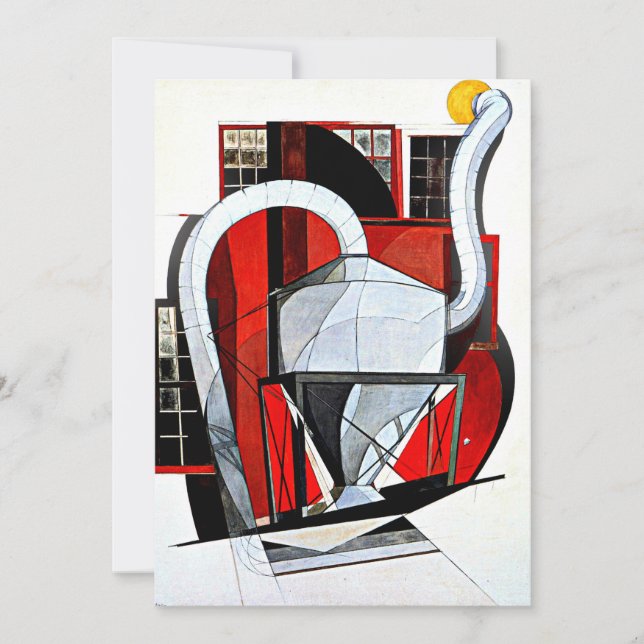 Demuth painting, Machinery, Card (Front)