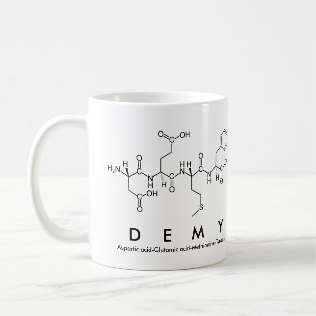 Demy peptide name mug (Left)