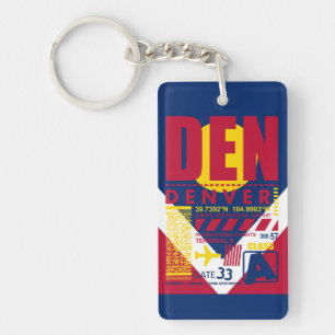 DEN Denver Airport Key Ring