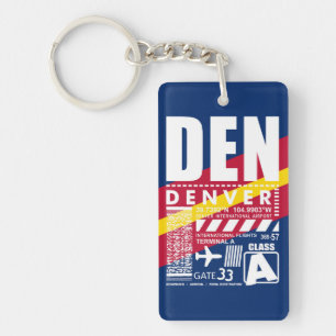 DEN Denver Airport Key Ring