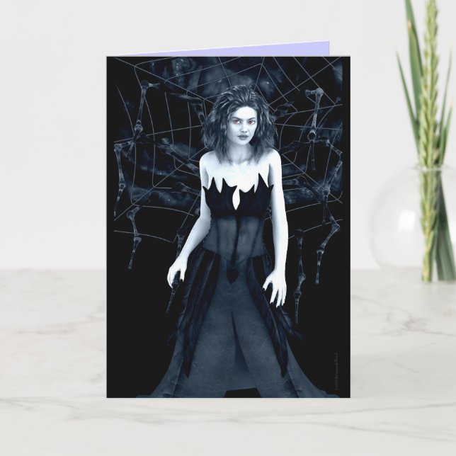 Den Mother Gothic Art Greeting Card (Front)