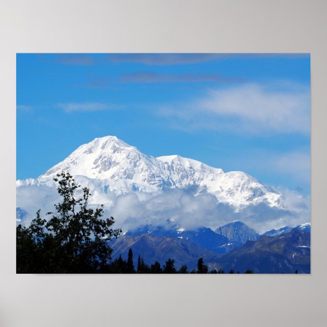 Denali Alaska Mountain Snow Photo Poster (Front)