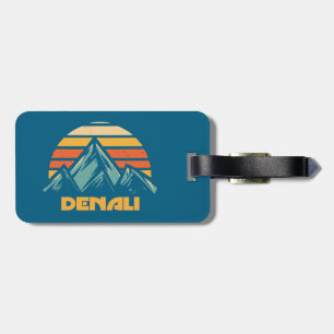 Denali Alaska Retro Turquoise Luggage Tag