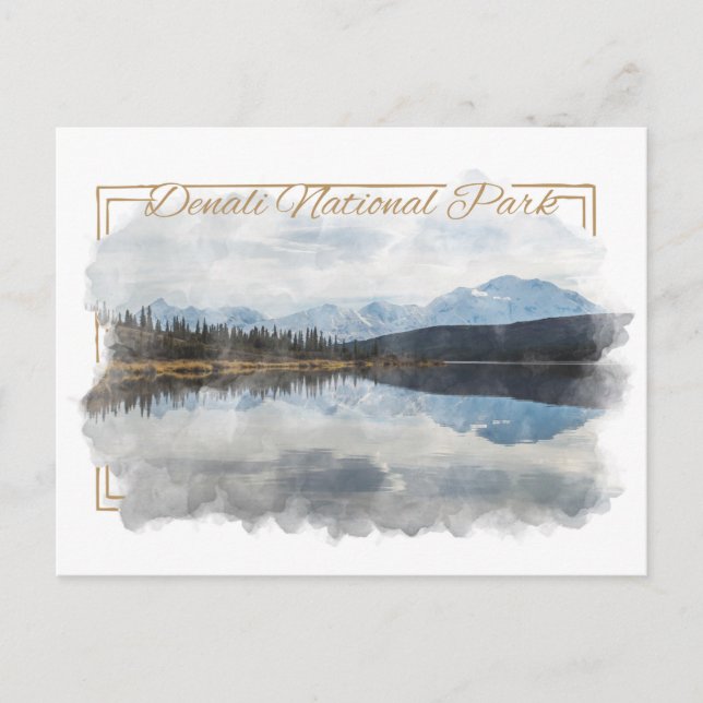 Denali Alaskan Watercolor Postcard (Front)