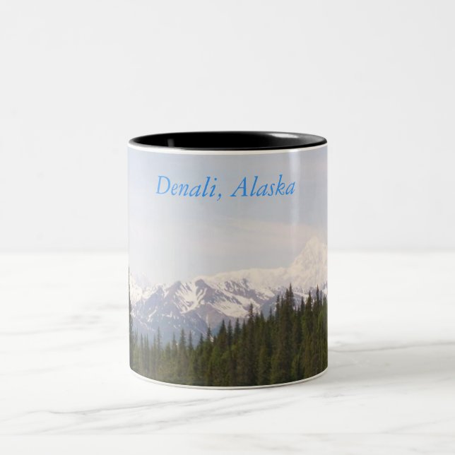 Denali, Denali, Alaska Two-Tone Coffee Mug (Center)