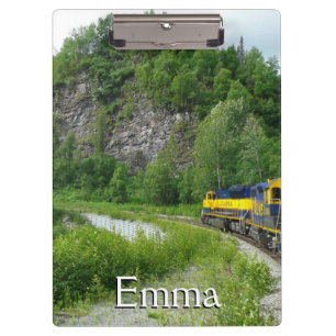 Denali Express Alaska Train Vacation Photography Clipboard