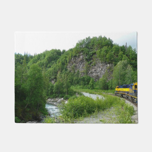 Denali Express Alaska Train Vacation Photography Doormat (Front)