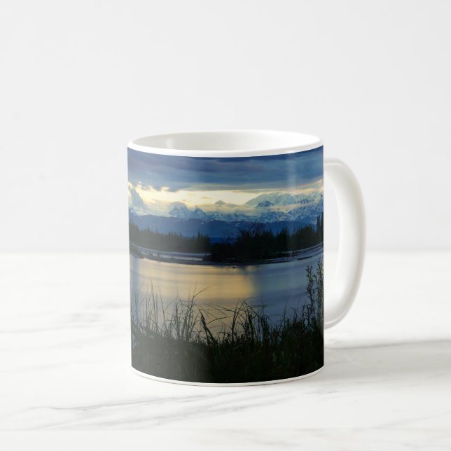 Denali Midnight Sunset Coffee Mug (Front Right)